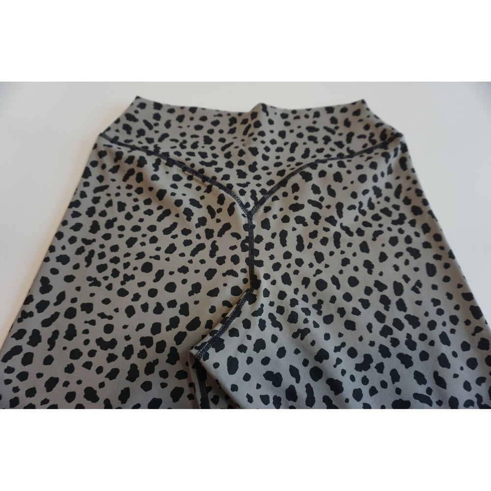 Balance Athletica Gray Black Cheetah Print High Waisted Leggings Large